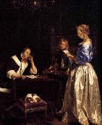 Gerard ter Borch the Younger Woman Reading a Letter Sweden oil painting artist